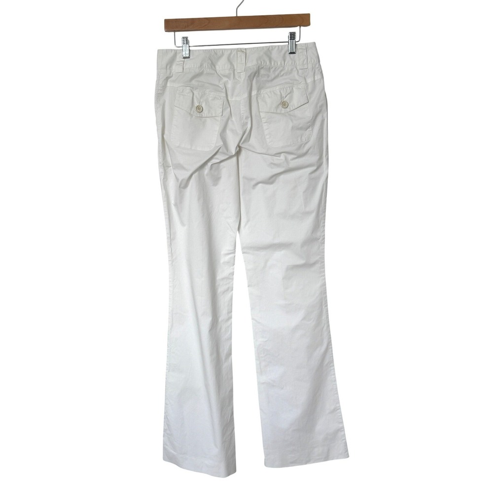 Moschino Cheap and Chic Pants White Cotton Flare Bootcut Made in Italy Size 10 - Picture 3 of 11